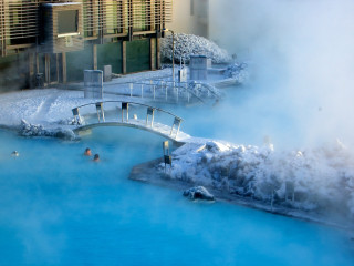 Blue Lagoon in Winter Time